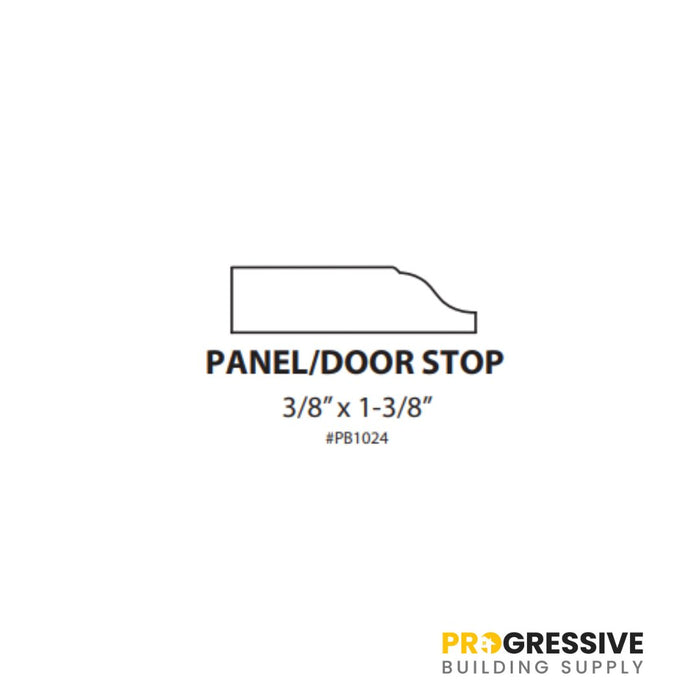 Poplar Panel/Door Stop 3/8" x 1 - 3/8" (SKU: #PB1024) - PBSbuild
