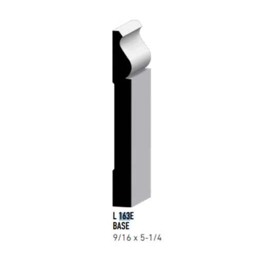 Primed Pine PFJ Base - 9/16 x 5-1/4 (SKU: #L163E) — PBSbuild