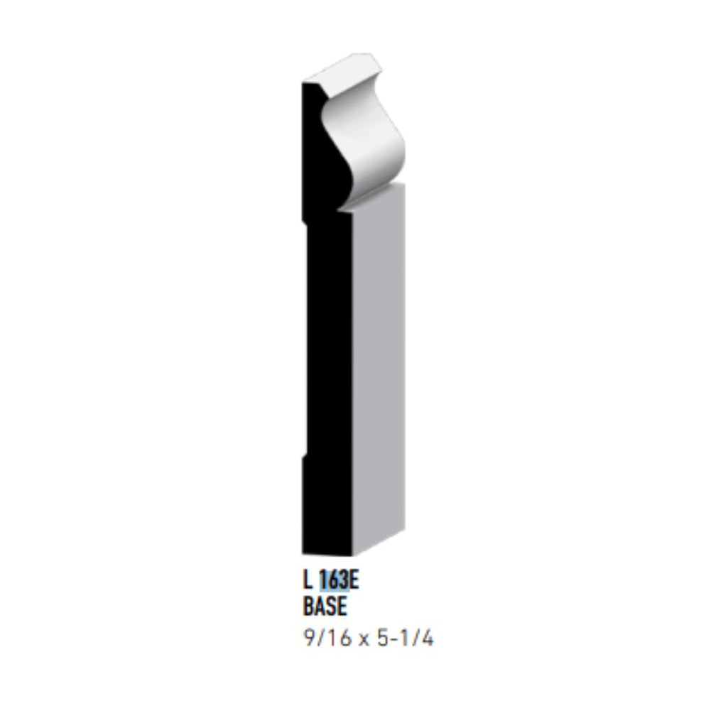 Primed Pine PFJ Base - 9/16 x 5-1/4 (SKU: #L163E) — PBSbuild